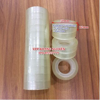 BĂNG KEO VĂN PHÒNG CUỘN NHỎ (LỐC 10 CUỘN)