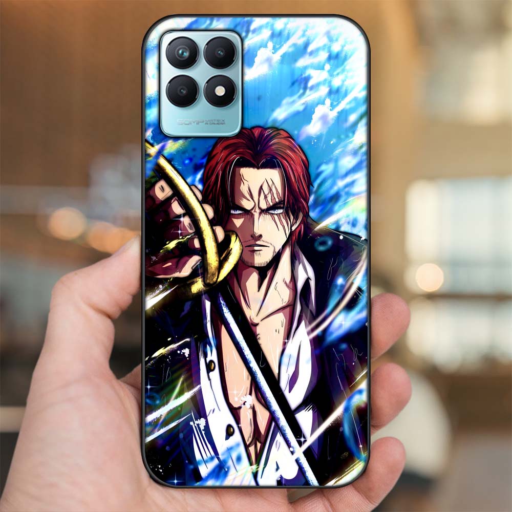 Ốp lưng Realme Narzo 50 viền đen in hình Shanks One Piece Đảo Hải Tặc