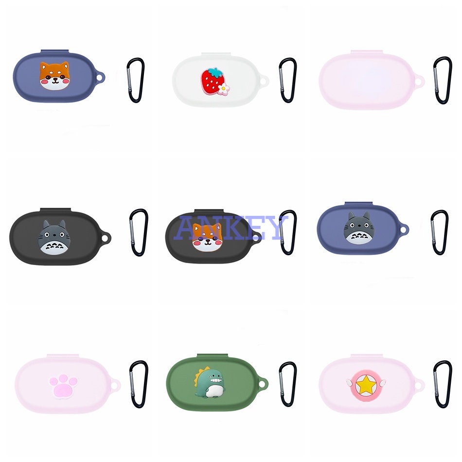 Jabra Elite 7 Pro / Elite 7 Active Case Cartoon Dog Earphone Silicone Case Earbuds Waterproof Shockproof Soft Protective Headphone Cover Headset Skin with Hook