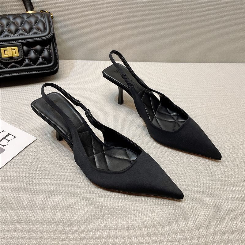 Hàng Có Sẵn Malaysia Giày Cao Gót Sandal Mũi Nhọn Dây Đeo Thanh Lịch Cho Nữ