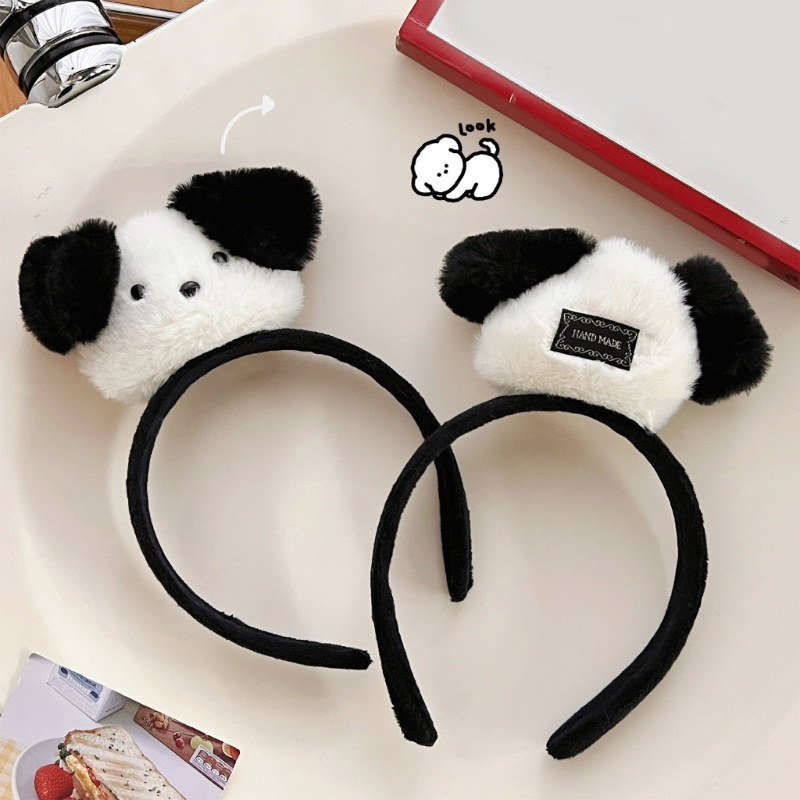 Băng Đô Cài Tóc Co Giãn Hình Tai Cún Dễ Thương Dành Cho Nữ