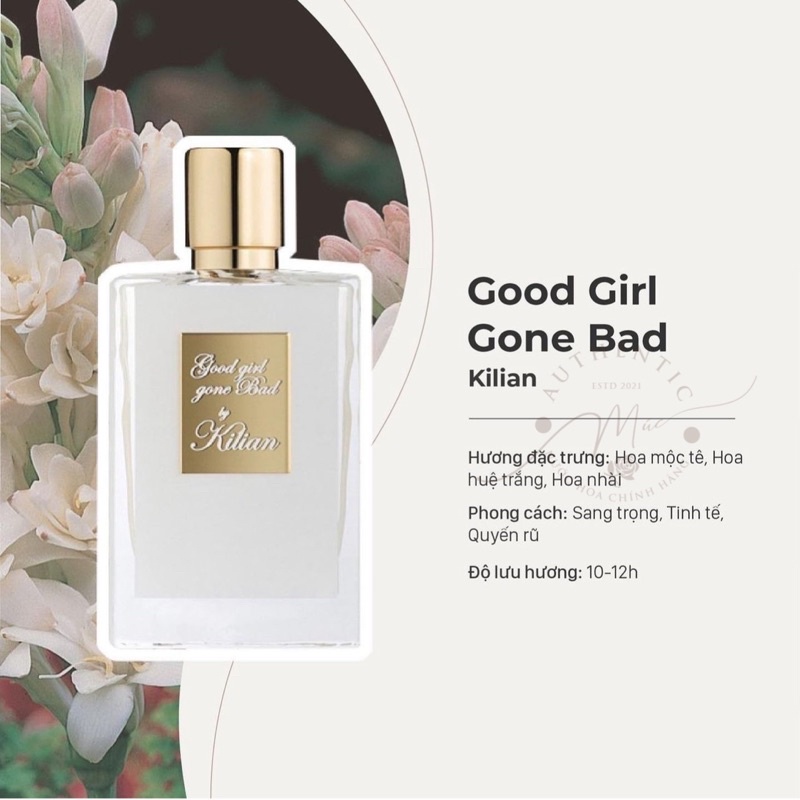 Chiết 10ml nước hoa nữ Rắn Trắng Kilian Good Girl Gone Bad