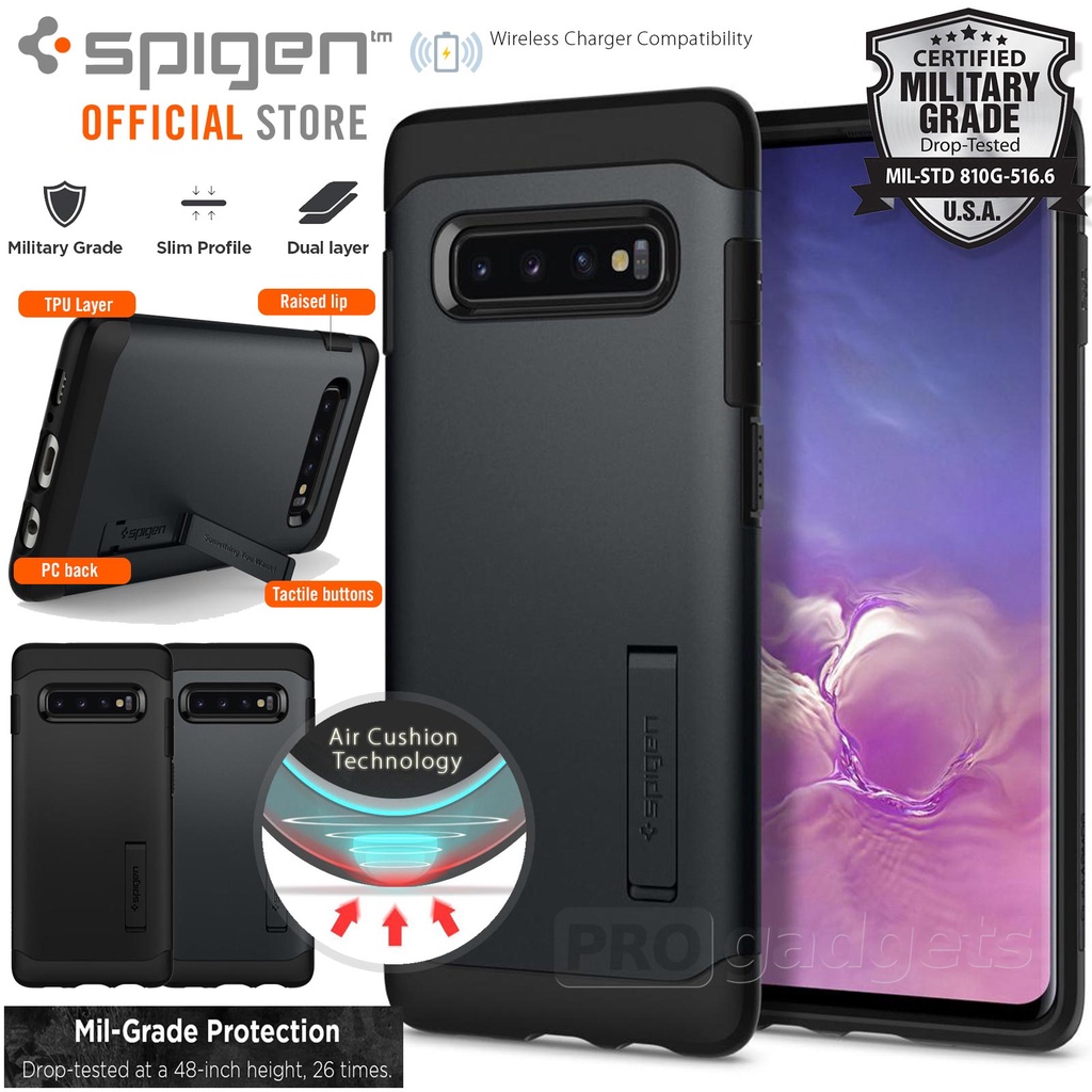 Ốp lưng Samsung Galaxy S10 Slim Armor thiết kế công thái học bảo vệ mọi gốc cạnh