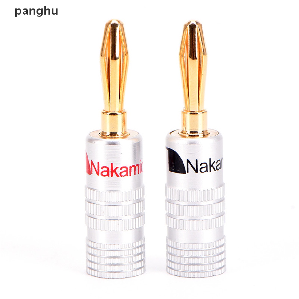 NAKAMICHI Set 10 Phích Cắm Bắp Chuối Mạ Vàng Đồng Chuyên Dụng Cho Loa