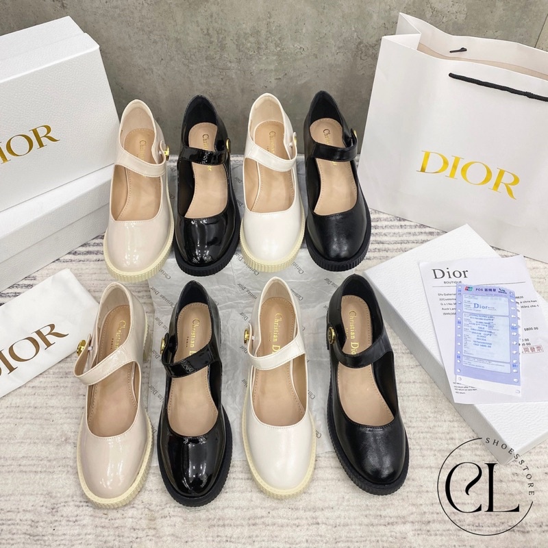 Giày cao gót quai ngang 2 chất da cao cấp 2 loại