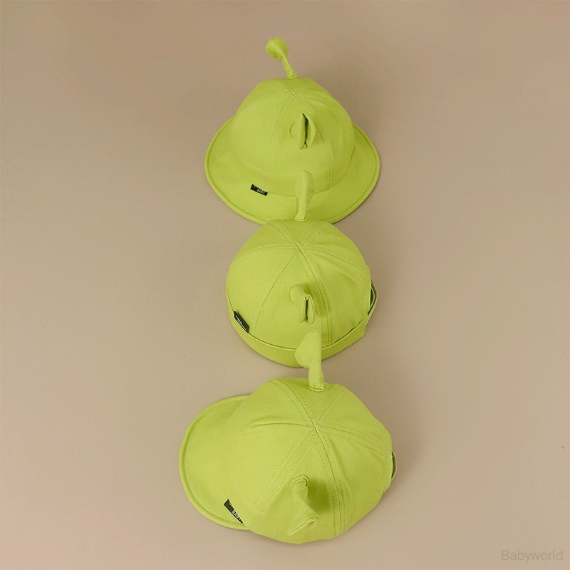 Mũ Tai Bèo Chống Nắng Màu Xanh Lá In Họa Tiết Hoạt Hình Cho Bé Trai Và Gái