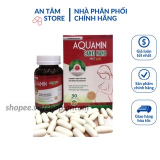 Viên uống Calci cho Mẹ bầu - phụ nữ mang thai- AQUAMIN CANXI NANO MK7 Gold Bổ sung canxi, vitamin D3.