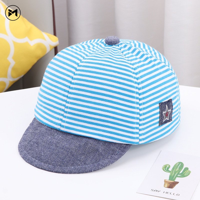 Mũ Lưỡi Trai Cotton Chống Nắng Họa Tiết Ngôi Sao Năm Cánh Phong Cách Hàn Quốc Mới 2022 Cho Bé (6-12 Tháng)
