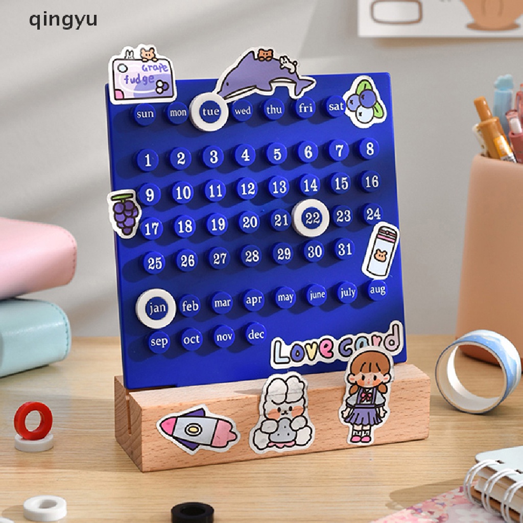 Qingyu Ins Lịch Để Bàn Thủ Công 3 Vòng Bằng Acrylic Trang Trí Nhà Cửa