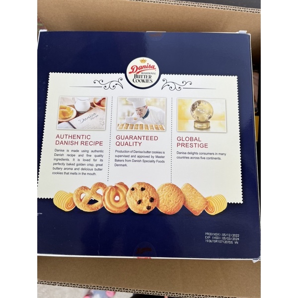 Bánh quy bơ Danisa 908g kèm túi xách  Hạn 3/2024