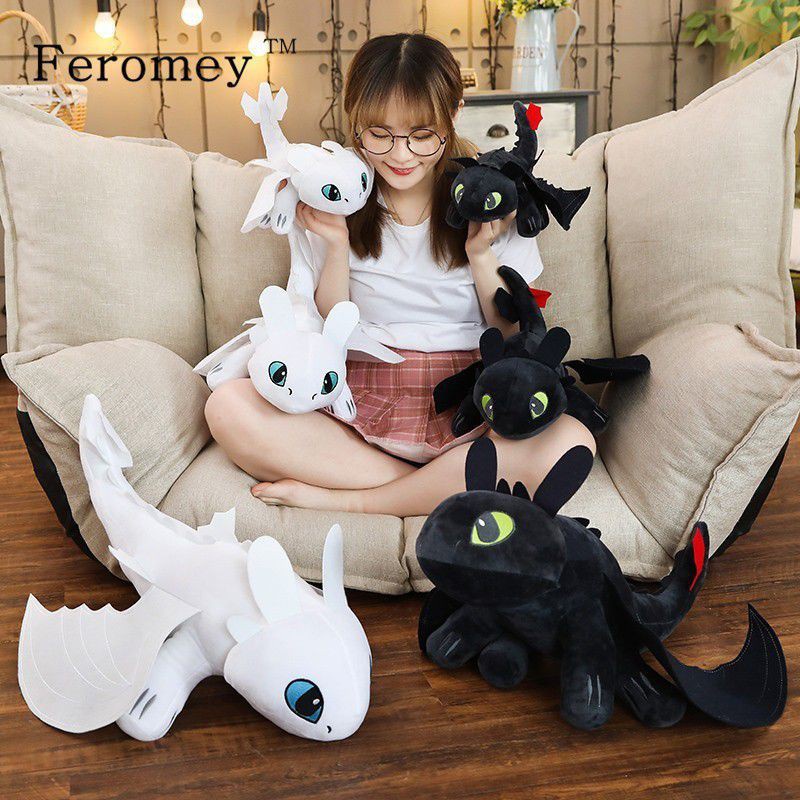 Thú Nhồi Bông Hình Rồng Răng Sún 20-60cm Mềm Mại Cho Bé