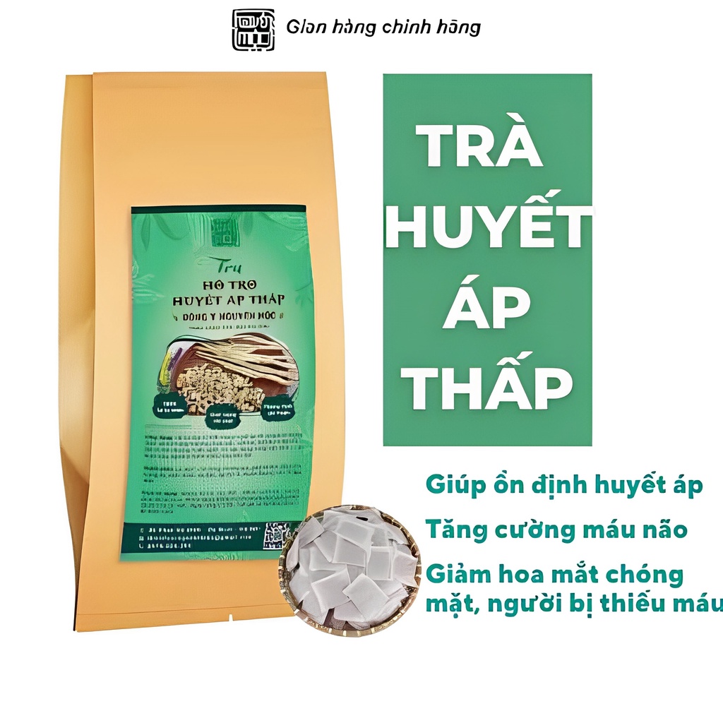 Trà hỗ trợ huyết áp thấp túi lọc Nguyên Mộc điều hòa huyết áp ở mức ổn định tăng tuần hoàn máu giảm mệt mỏi đau nhức