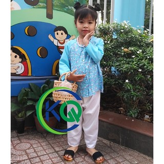 NVQUANG541 - Bộ Áo Bà Ba Truyền Thống Bé Gái - NVQ541