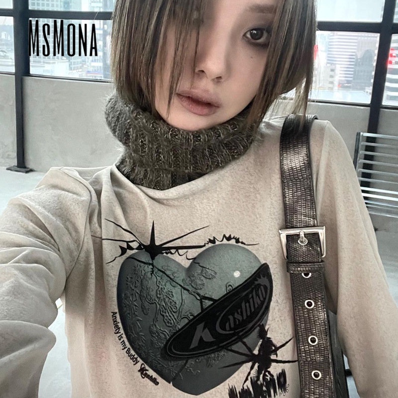 Áo Sweater Dệt Kim Cổ Lọ Phối Màu Tương Phản Thời Trang 2023 Cho Nữ