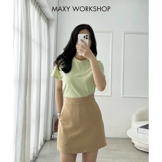 Áo thun nữ cổ tròn Mint Basic Tee Maxy Workshop