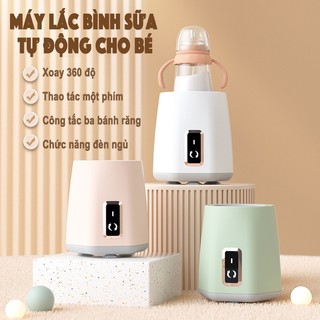Máy lắc bình sữa tự động cho bé máy lắc sữa tự động xoay 360 độ giúp sữa tan máy pha sữa bột nhanh 3 mức độ có thể sạc lại USB