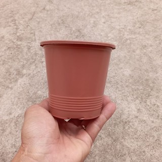 Combo 10 chậu nhựa mềm đỏ kích thước 10x8cm