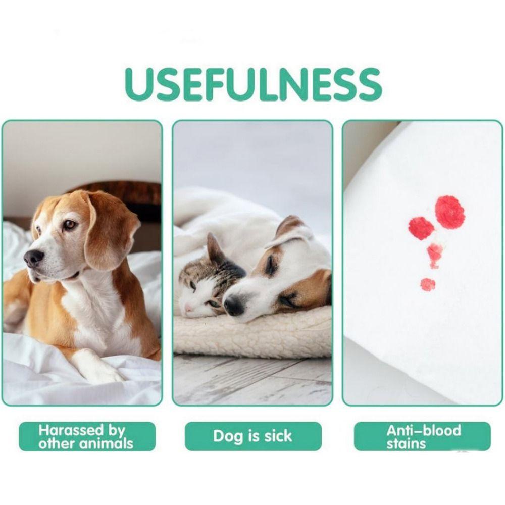 AUGUSTINA Quần Lót Sinh Lý Mềm Mại Co Giãn Thoải Mái Kèm 3 Đệm Vệ Sinh Thay Thế Tiện Dụng Cho Cún Cưng