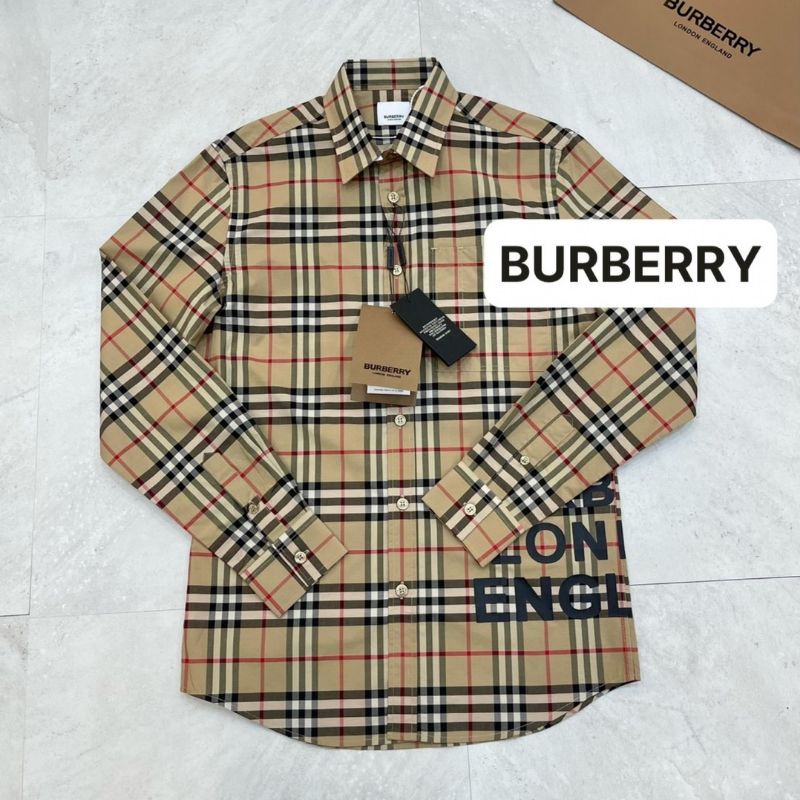 MẪU HOT Áo Sơ mi Burberry kẻ sọc caro LA 1-1