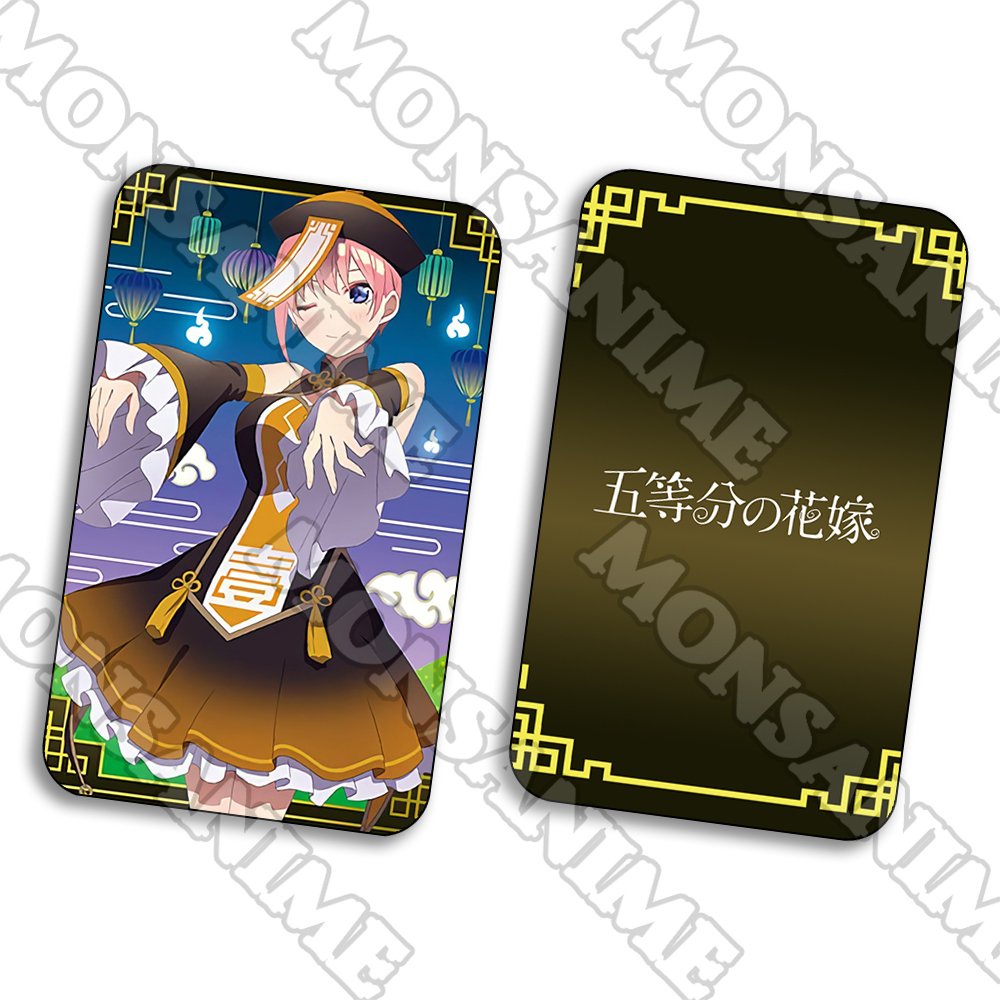 Ảnh card bo góc in hình Gotoubun No Hanayome NHÀ CÓ NĂM NÀNG DÂU ver PHÁP SƯ thẻ bo viền 5*8cm anime chibi 1 tấm