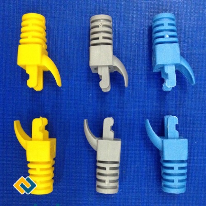 Đầu chụp hạt mạng RJ45 100 hạt/túi dùng cho cat5/cat6, đầu bọc hạt mạng, đầu chụp jack mạng, đầu bịt, chụp chống nước