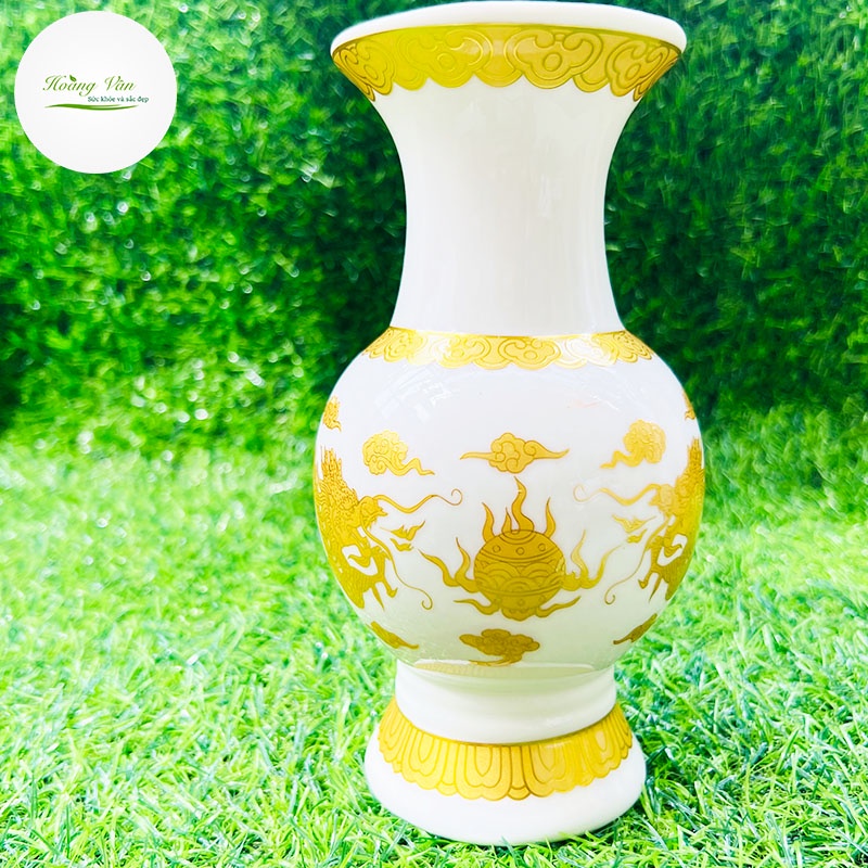 Bình hoa thờ cúng gốm sứ họa tiết đẹp