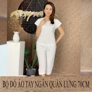 Bộ BL, Bộ Set Nữ  Gồm  Áo Tay Ngăn Quần Lửng  Chất Vải Co Giãn 4 Chiều