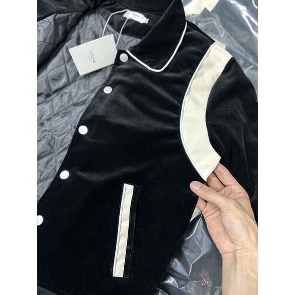 Áo khoác Teddy cổ bẻ pha nách