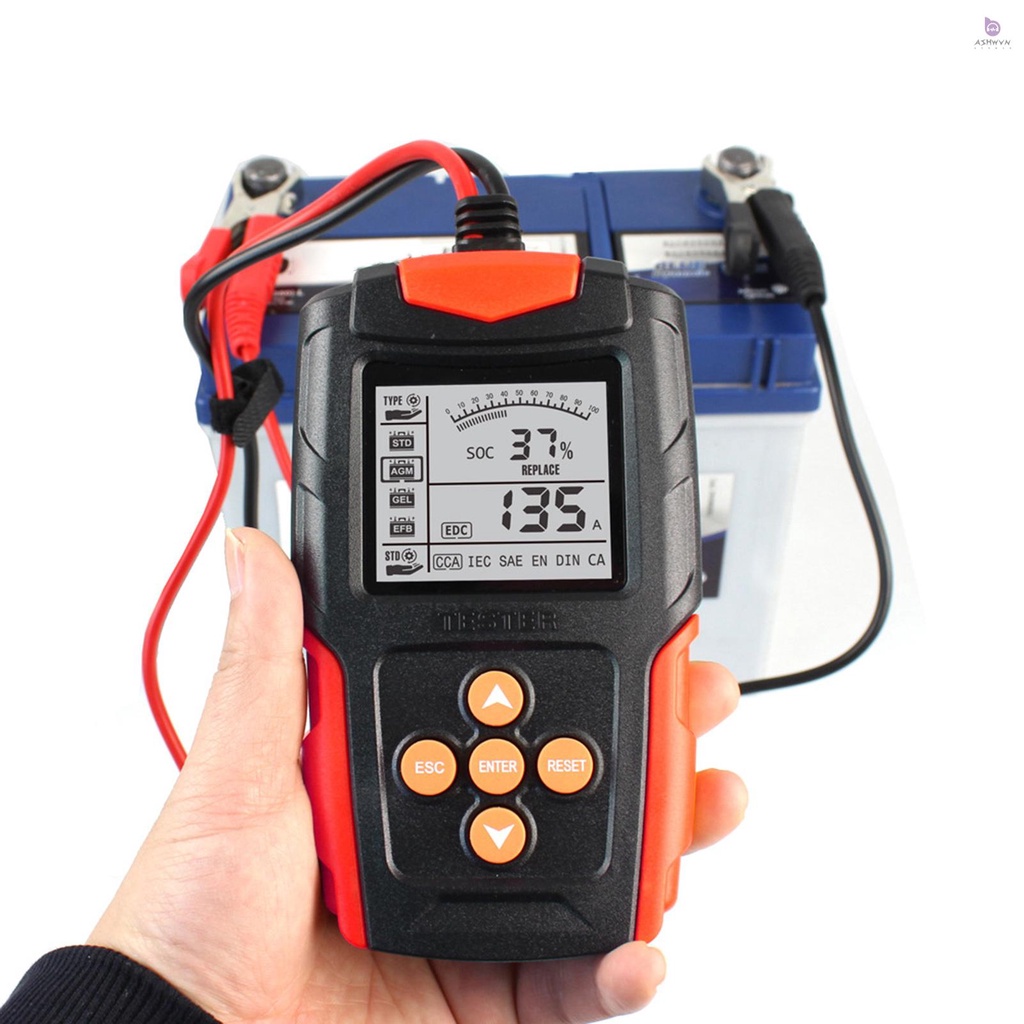 Máy Phân Tích Bình Ắc Quy Kỹ Thuật Số LCD 12V / 24V Cho Xe Hơi Xe Tải Xe Máy