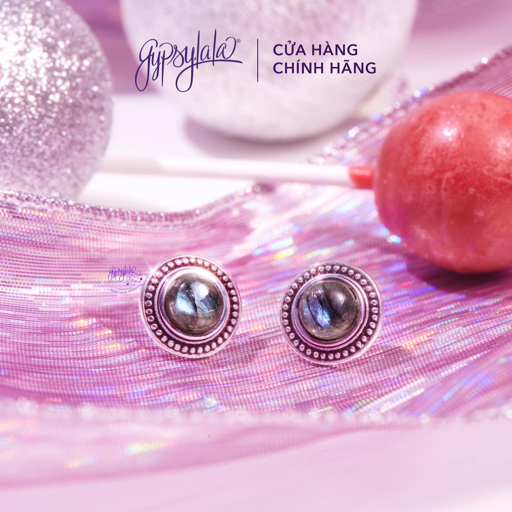 Bông Tai Himalaya Nhiều Màu Đá Thiên Nhiên Năng Lượng May Mắn SP005463 Gypsy.lala