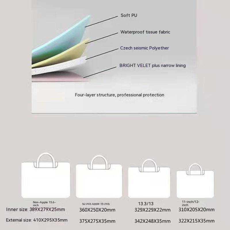 Túi Đựng laptop 14-inch Apple Macbook pro13 Huawei glory 16.1 Hình Gấu Dễ Thương