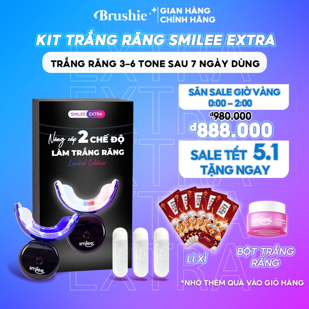 Trắng răng smilee Extra, trắng răng từ 3