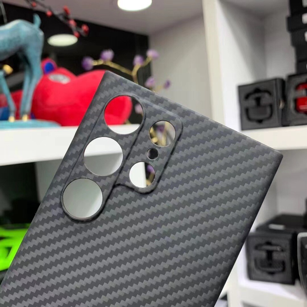 Ốp Điện Thoại Sợi Carbon Chống Rơi Cho Samsung Galaxy S23 Ultra S23