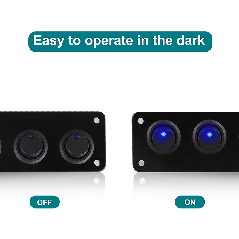 Bảng Công Tắc Bật / Tắt 5 Nút Cho Tàu Thuyền / Xe Hơi 12V 24V