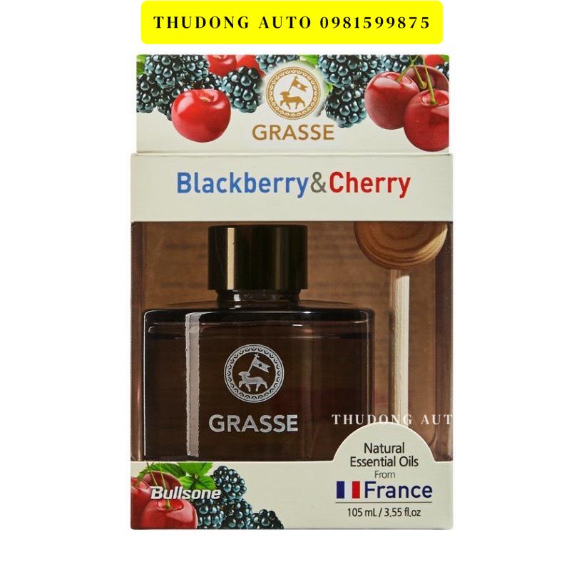 Nước Hoa Ô Tô Cao Cấp Bullsone Grasse Diffuser Blackberry & Cherry (Hương Dâu Đen Và Quả Anh Đào) - Hàng Chính Hãng