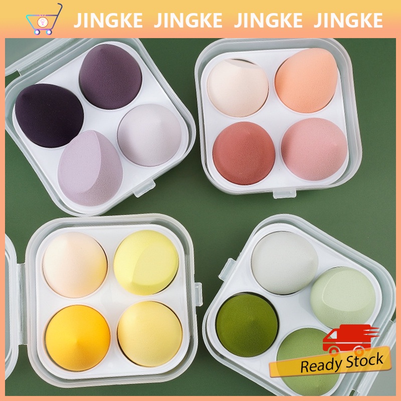 4 mút trang điểm set mút trang điểm hình quả trứng siêu mềm dùng được ướt và khô hợp vệ sinh