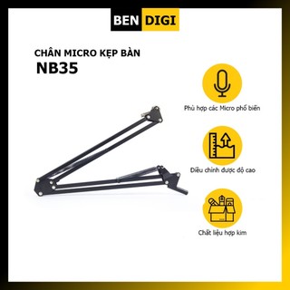 Chân kẹp bàn cho micro thu âm NB35 - Hàng chính hãng