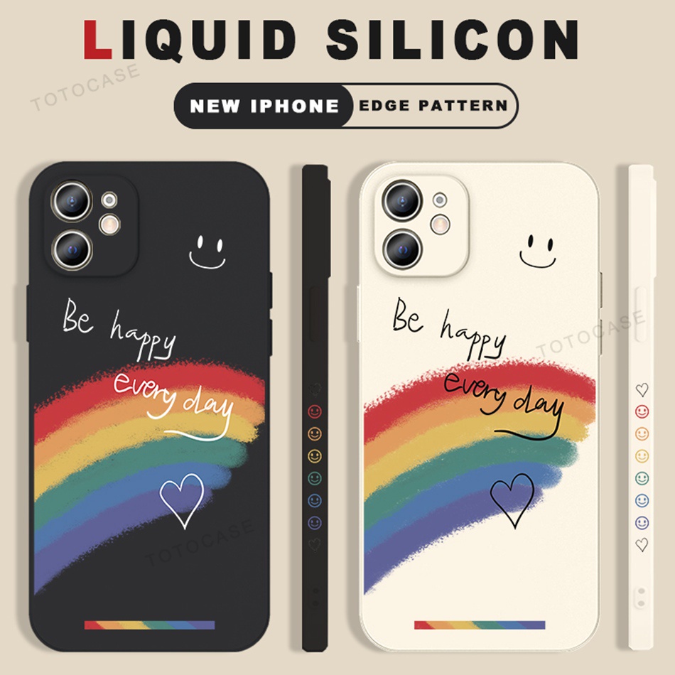 Ốp Điện Thoại Silicon Dẻo Màu Cầu Vồng iPhone 13 11 12 14 Pro MAX 13 Mini 6 6s 7 8 Plus 7plus 8plus X XR XS MAX SE 2020 2022