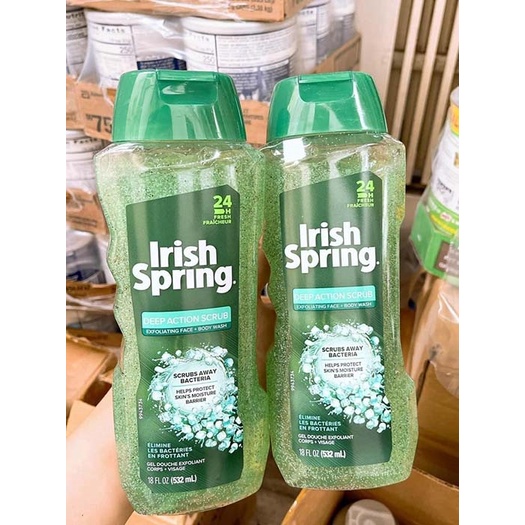 Sữa tắm cho nam Irish Spring Deep Action Scrub 532ml