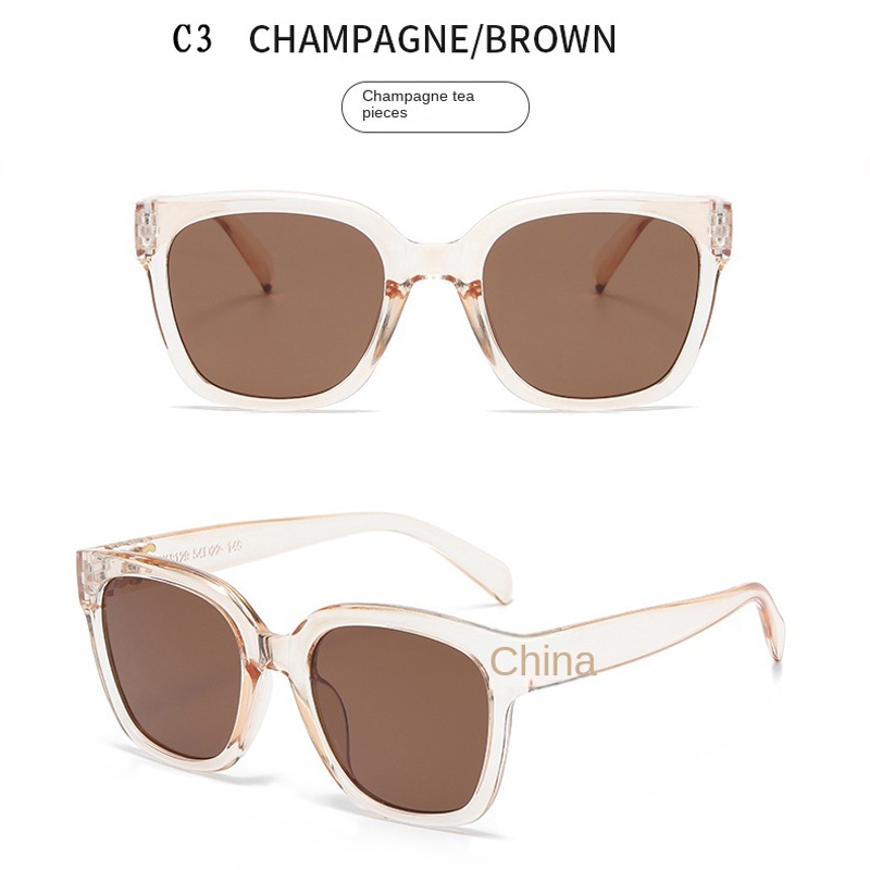 Kính Mát Gọng Vuông Oversize Chống Tia UV Thời Trang Hàn Quốc Cổ Điển Cho Nam Và Nữ