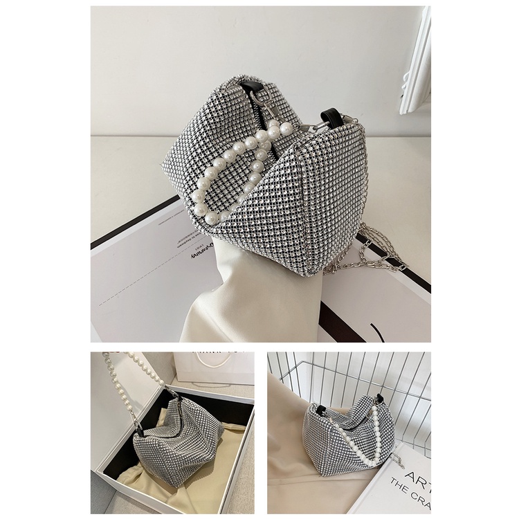 Túi nữ đính đá túi xách đeo chéo đeo vai thời trang Hàn Quốc