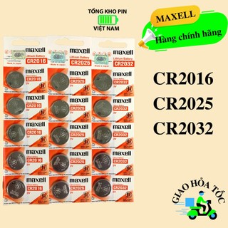 Pin cúc áo cr2016 - cr2025 - cr2032 maxell lithium 3v - made in japan - hàng chính hãng