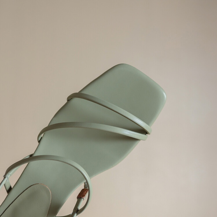 Giày Sandal Da Mềm Đế Bằng Cột Dây Kiểu Pháp Thời Trang Mùa Hè