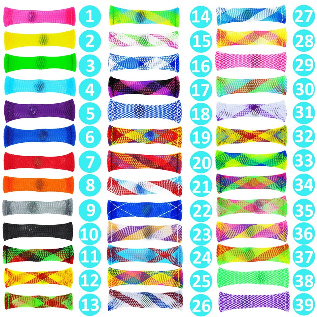 Đồ Chơi Giải Nén Viên Bi Trong Ống Lưới  - Fidget Toy - Giải Stress - Giảm Khó Chịu - Bóp Nén Viên Bi