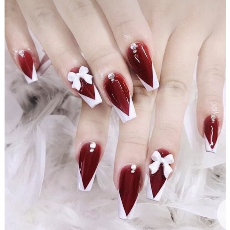 Nailbox đỏ các mẫu Tết