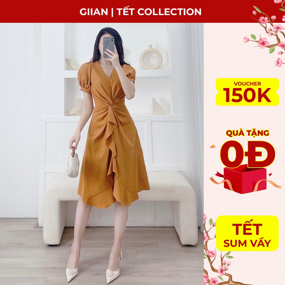 Váy đũi xước đan eo đuôi cá chính hãng Giian -TV06