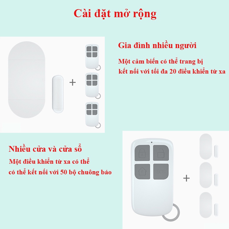 Chuông Báo Động Chống Trộm CTFAST, Báo Khách Mở Cửa Có Điều Khiển Từ Xa MC - 02, Chế Độ: Chống Trộm , Báo Khách