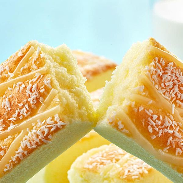 Bánh bông lan tươi Gizza phủ ruốc, phủ dừa 55g - Ăn vặt, bữa sáng, bữa phụ