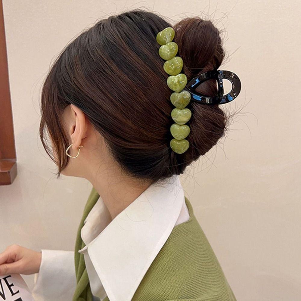 Kẹp Tóc Hình Trái Tim Đính Hạt Ngọt Ngào Cho Nữ