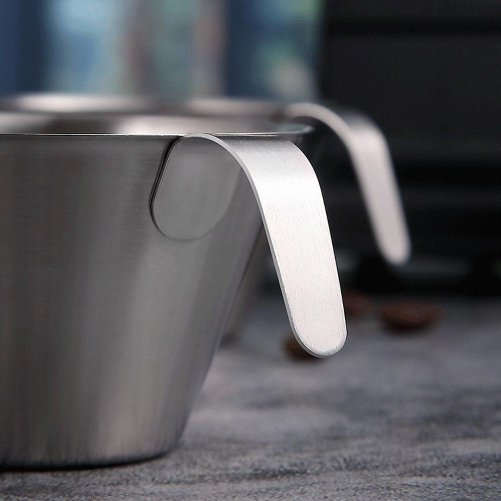 AARON1 Bình Đựng Sữa Espresso Shot 2oz Bằng Thép Không Gỉ Có Tay Cầm Tiện Dụng